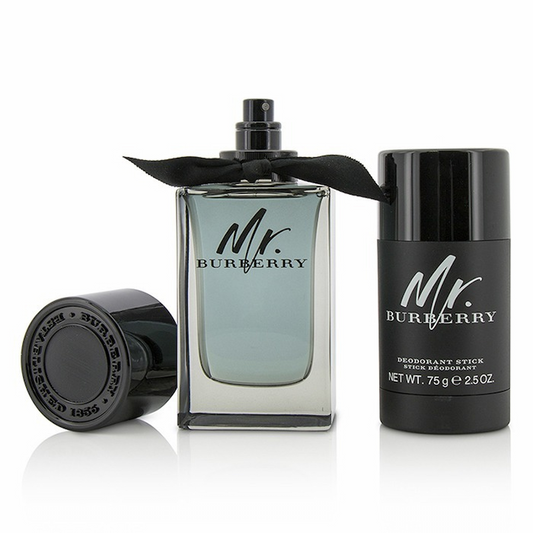 Burberry Coffret Mr. Burberry - EDT Eau de Toilette 100ml pour Homme 3.3 oz Déodorant Stick 2.5 oz La Miss Beauty